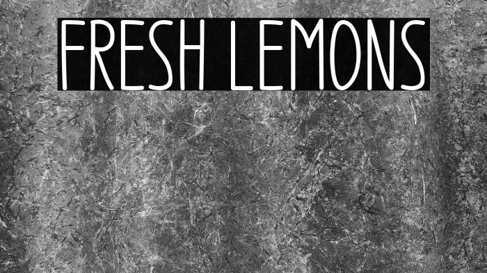 Fresh Lemons Example 3
