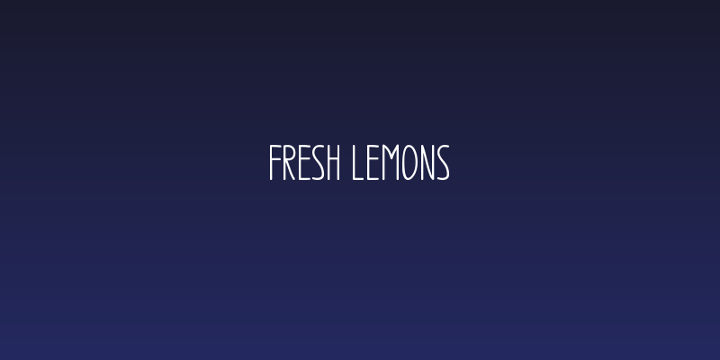 Fresh Lemons Social Header