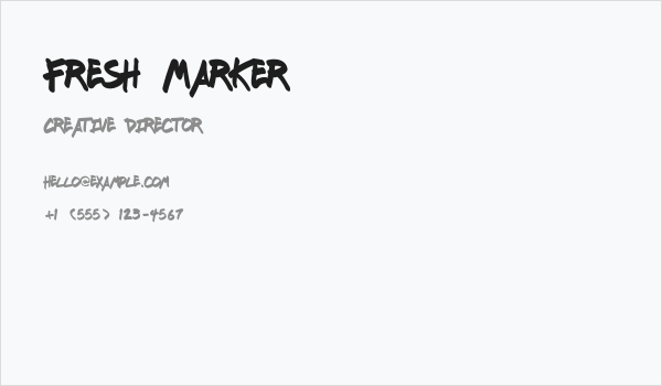 Fresh Marker Business Card