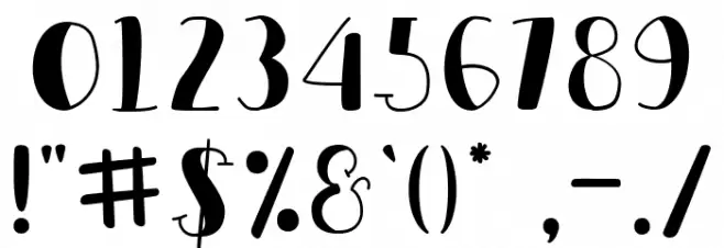 Fresh Milk フォント その他の文字