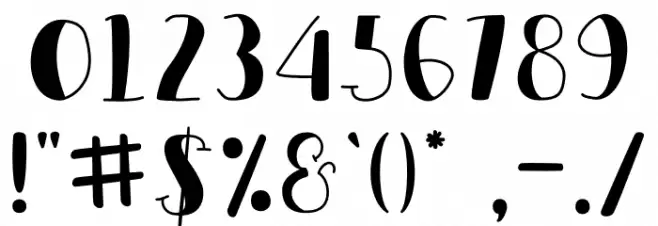 Fresh Milk Font Alte caractere