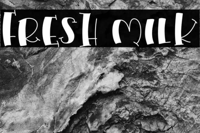 Fresh Milk Font examples