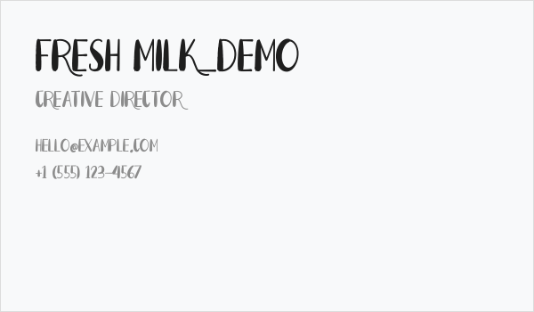 Fresh Milk_DEMO Business Card
