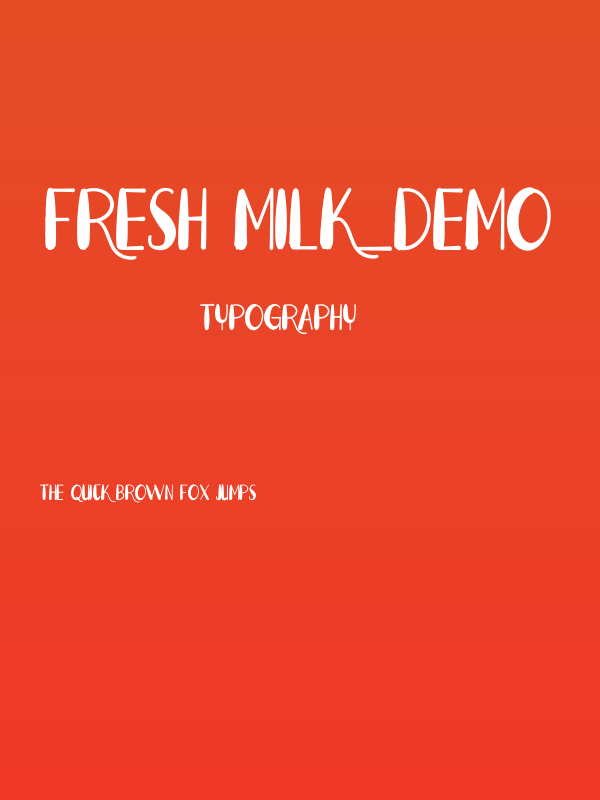 Fresh Milk_DEMO Poster
