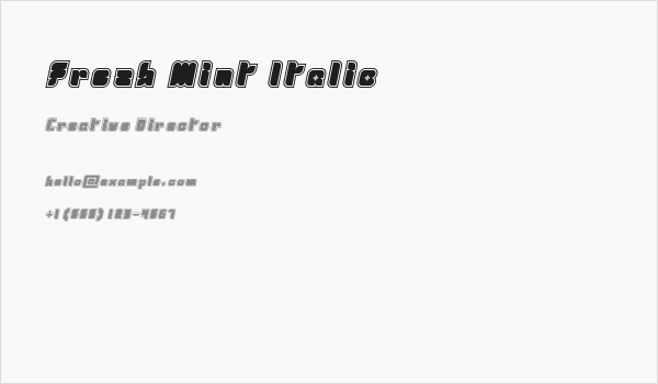 Fresh Mint Italic Business Card