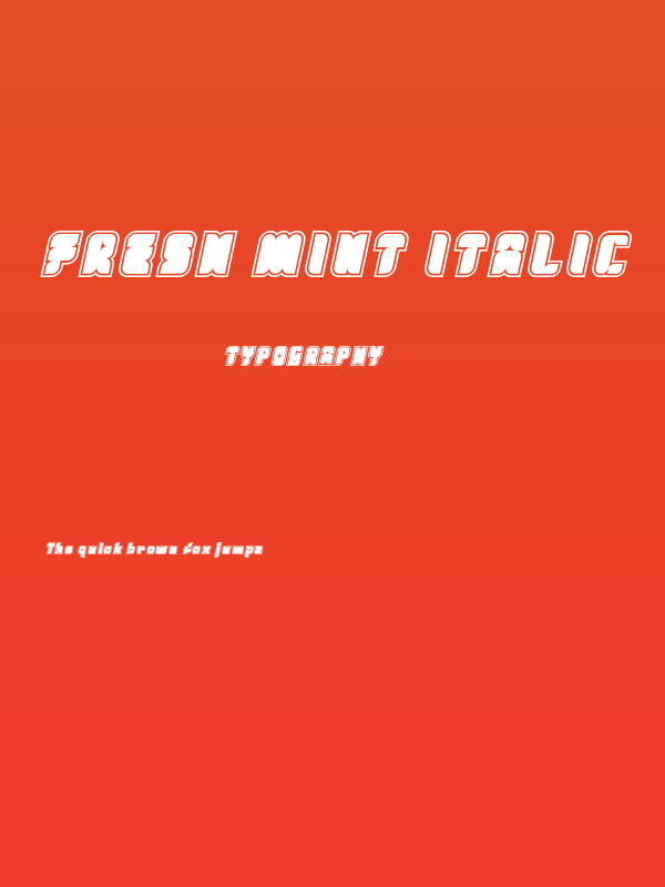 Fresh Mint Italic Poster