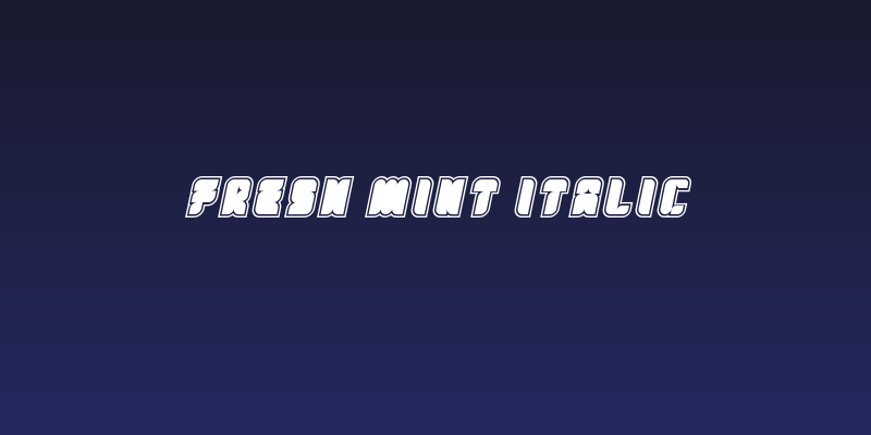 Fresh Mint Italic Social Header