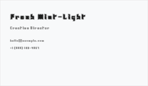 Fresh Mint-Light Business Card