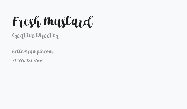 Fresh Mustard Business Card