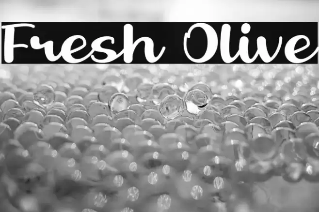 Fresh Olive Font examples