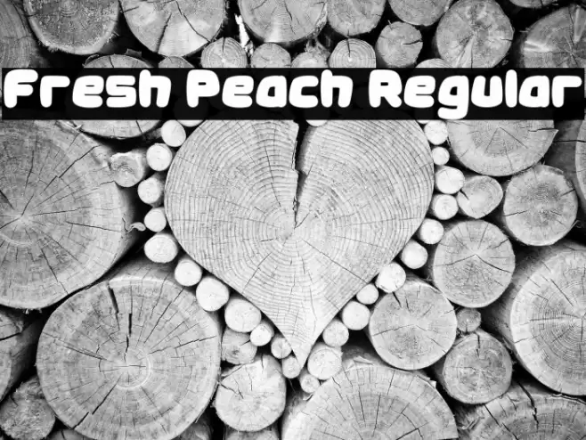 Fresh Peach Regular Font examples