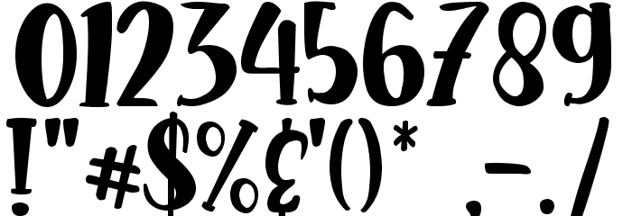 Fresh Pineapple Font OTHER CHARS
