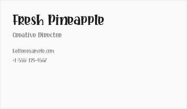 Fresh Pineapple Business Card