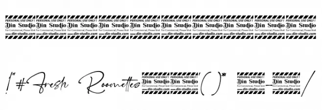 Fresh Roomettes personal use Font OTHER CHARS