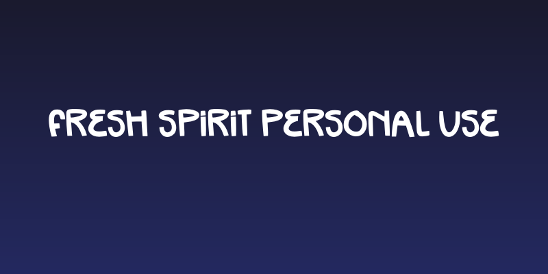 Fresh Spirit Personal Use Social Header