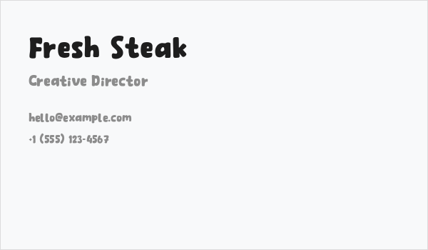 Fresh Steak Business Card