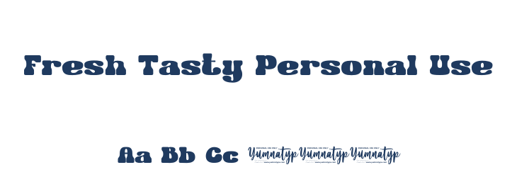 Fresh Tasty Personal Use Font Preview