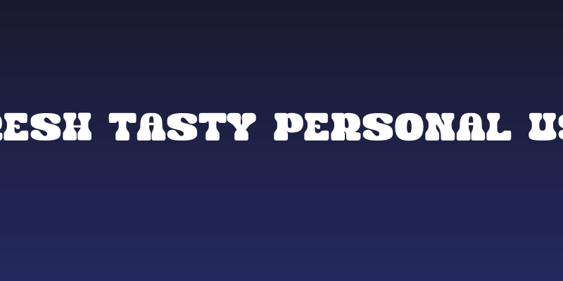 Fresh Tasty Personal Use Social Header
