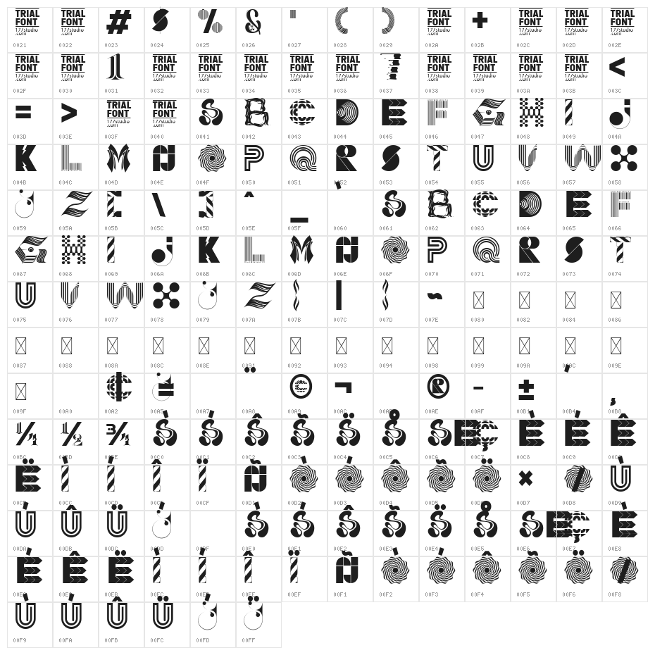 Fresh World Demo Regular Character Map
