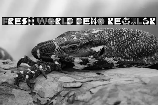 Fresh World Demo Regular Schriftart examples