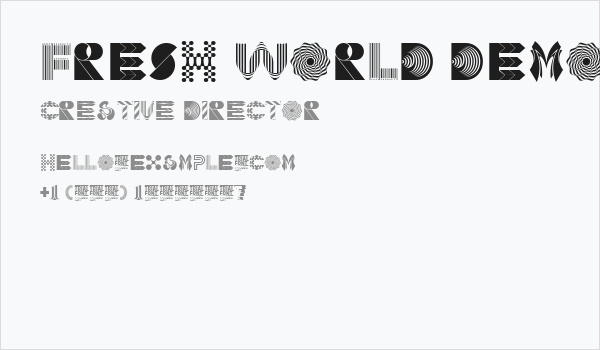 Fresh World Demo Regular Business Card