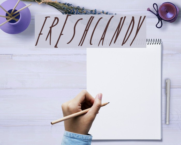 FreshCandy Font examples