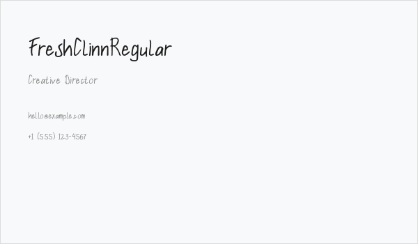 FreshClinnRegular Business Card