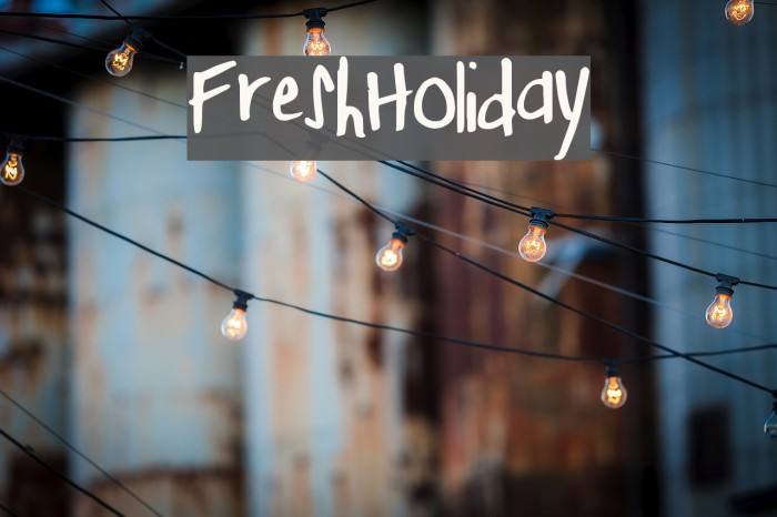 FreshHoliday Font examples