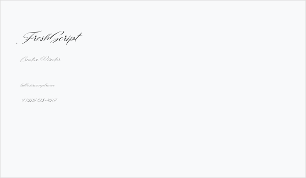 FreshScript Business Card