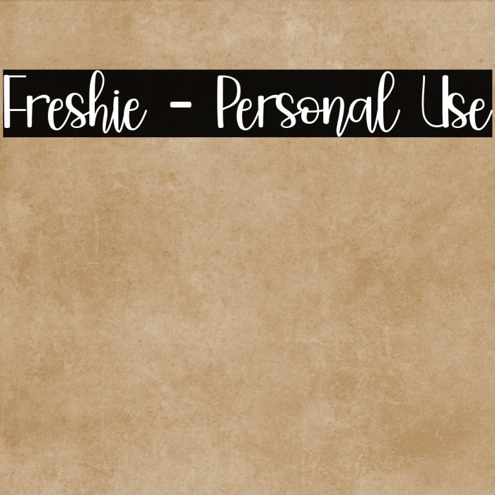 Freshie - Personal Use Example 1