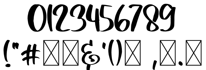 FreshlemonRegular Font OTHER CHARS