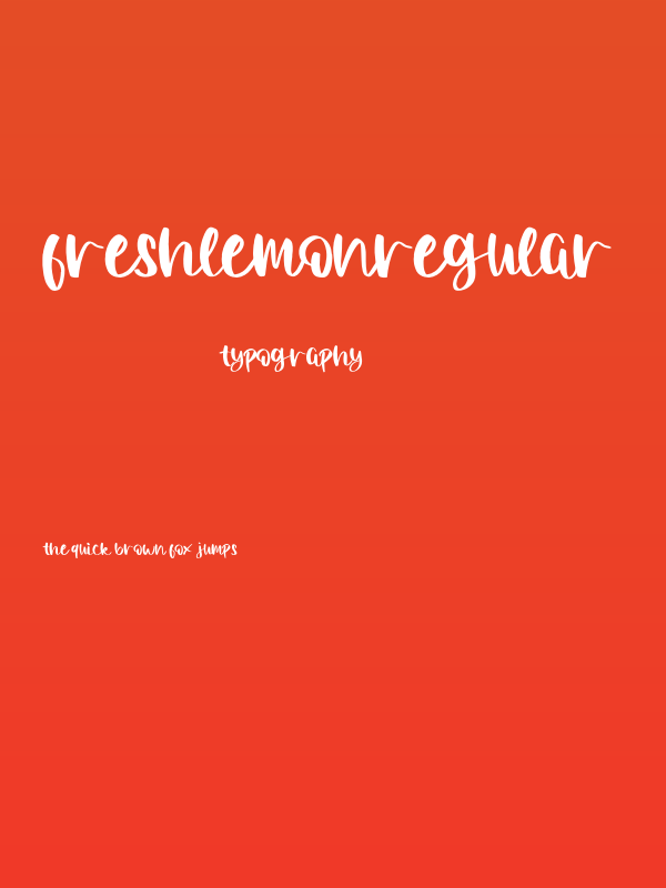 FreshlemonRegular Poster