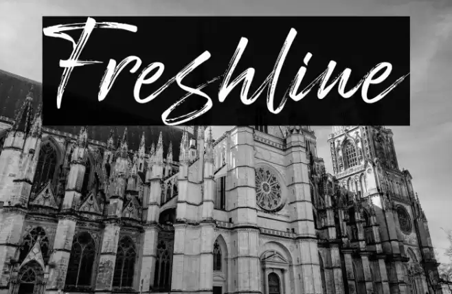 Freshline Font examples