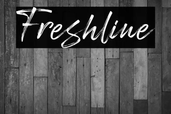 Freshline Font examples