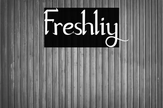 Freshliy Font examples