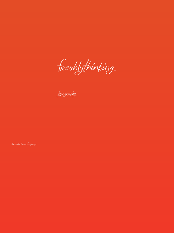 FreshlyThinking Poster