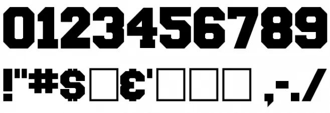 Freshman Font OTHER CHARS