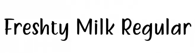 Freshty Milk Regular  免费字体下载