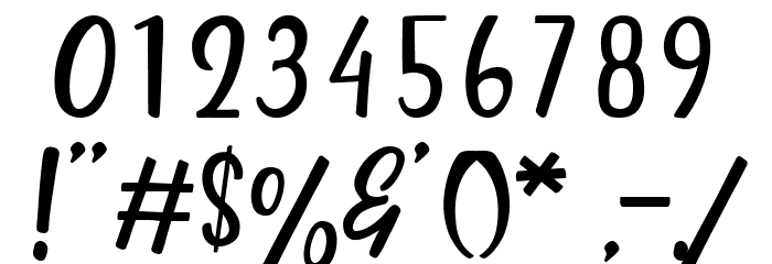 Freshty Milk Regular Font OTHER CHARS