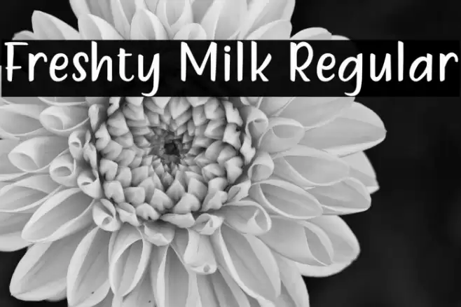 Freshty Milk Regular Font examples