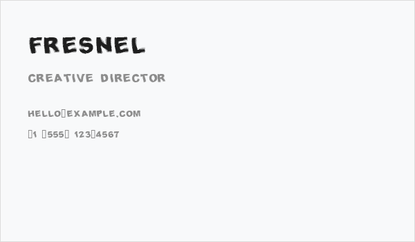 Fresnel Business Card