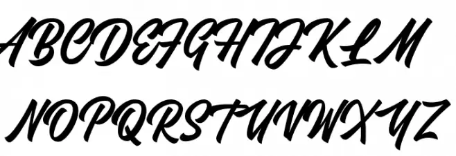 Fresty Script फ़ॉन्ट अपरकेस