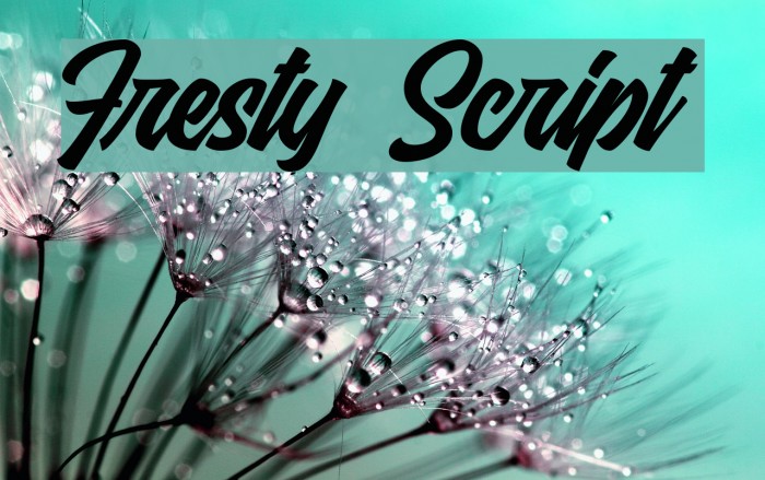 Fresty Script Font examples