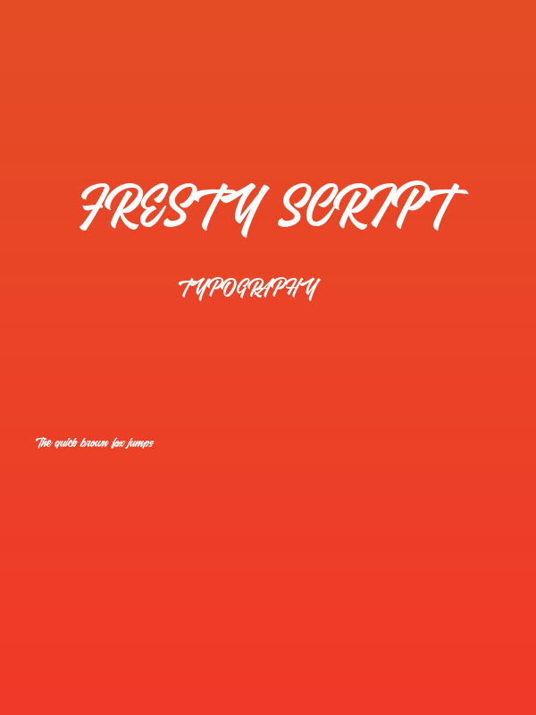 Fresty Script Poster