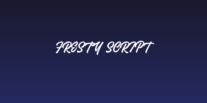 Fresty Script Social Header