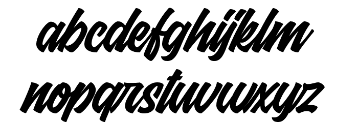 Fresty Script Font LOWERCASE