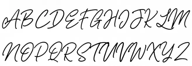 Freville Script Schriftart Groß