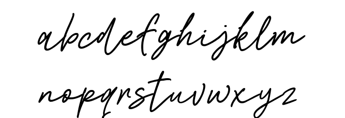 Freville Script Font LOWERCASE