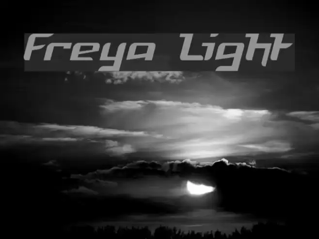 Freya Light Schriftart examples