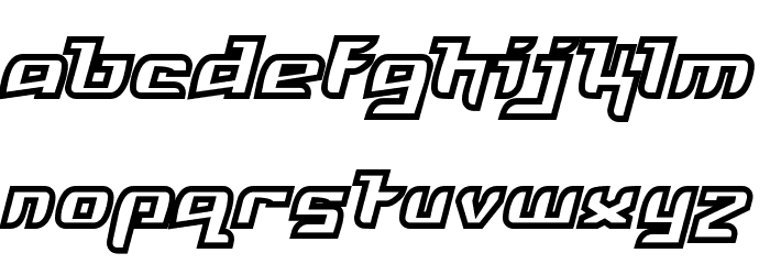Freya Outline Font LOWERCASE